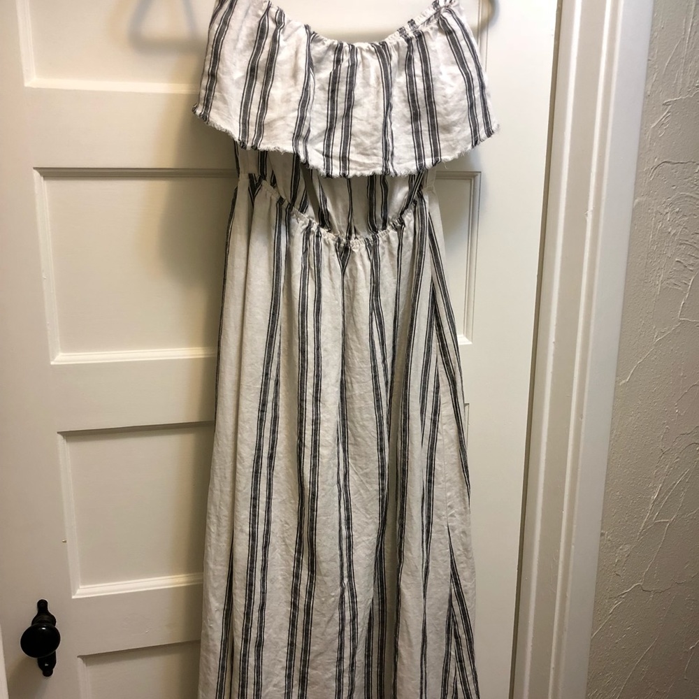 New Reformation linen strapless dress WITH TAGS